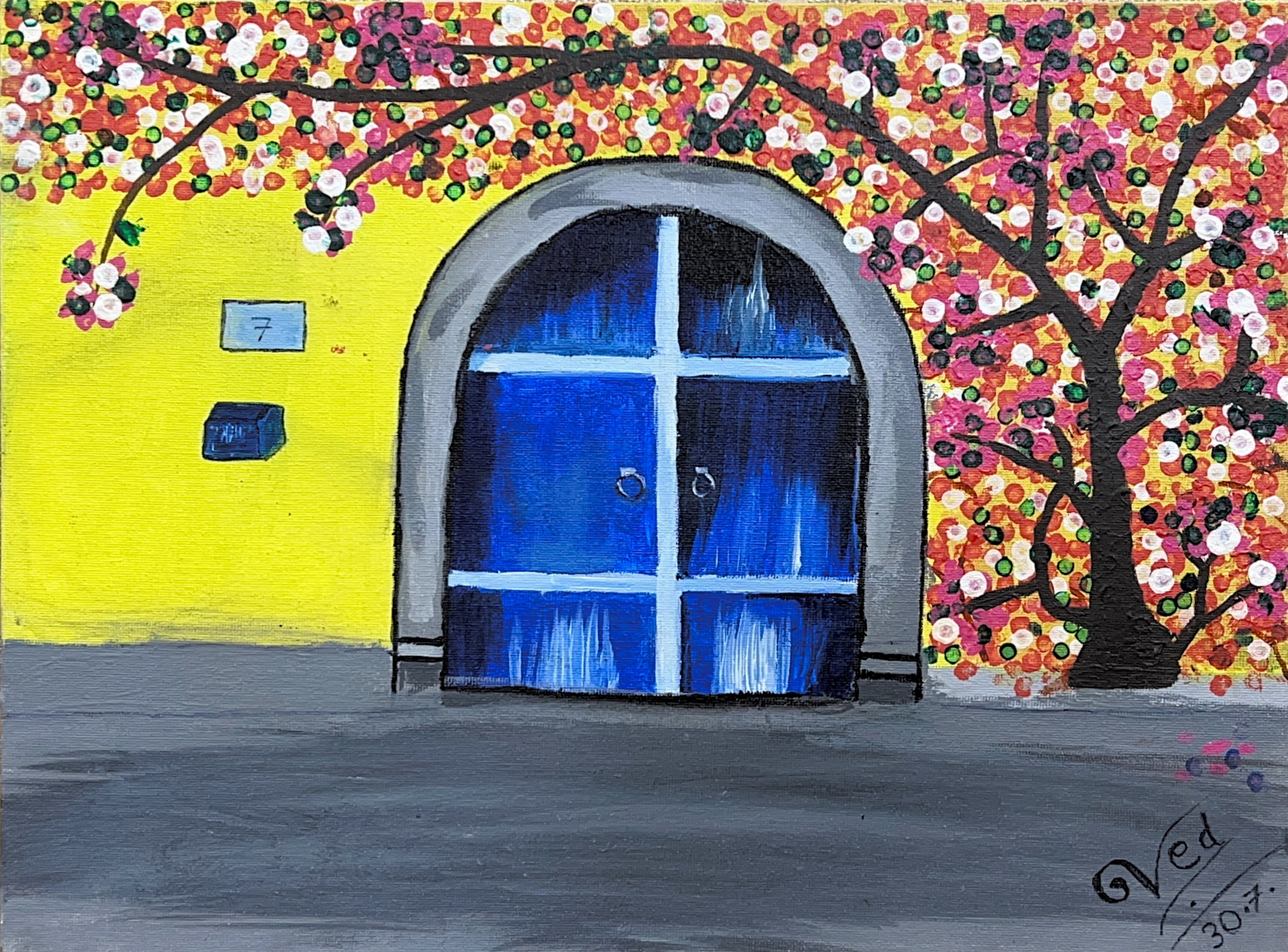 Cerulean Tonight — Mixed Media by Ved Sumeet Bub