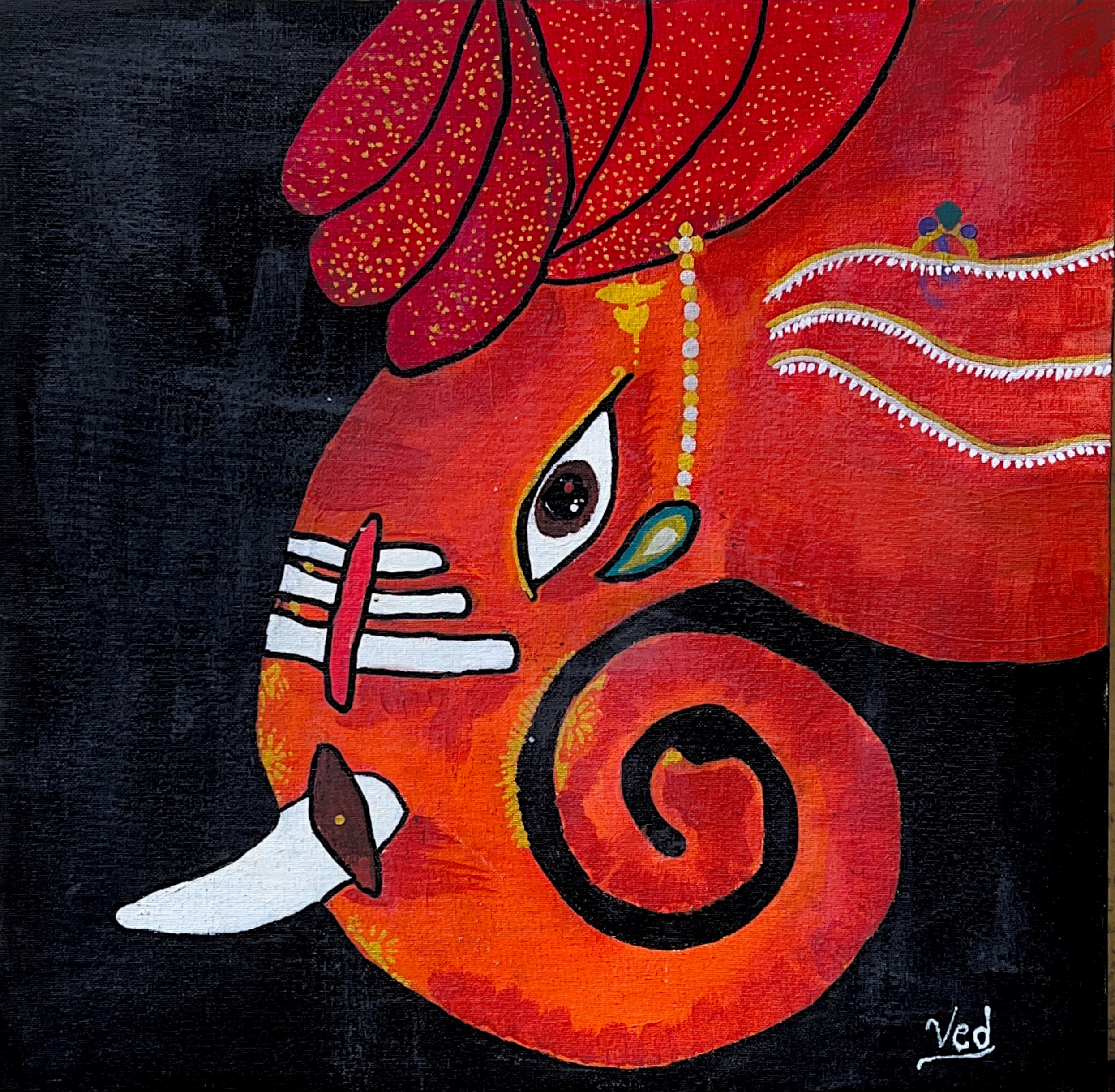 Azure Whisper — Oil on Canvas by Ved Sumeet Bub